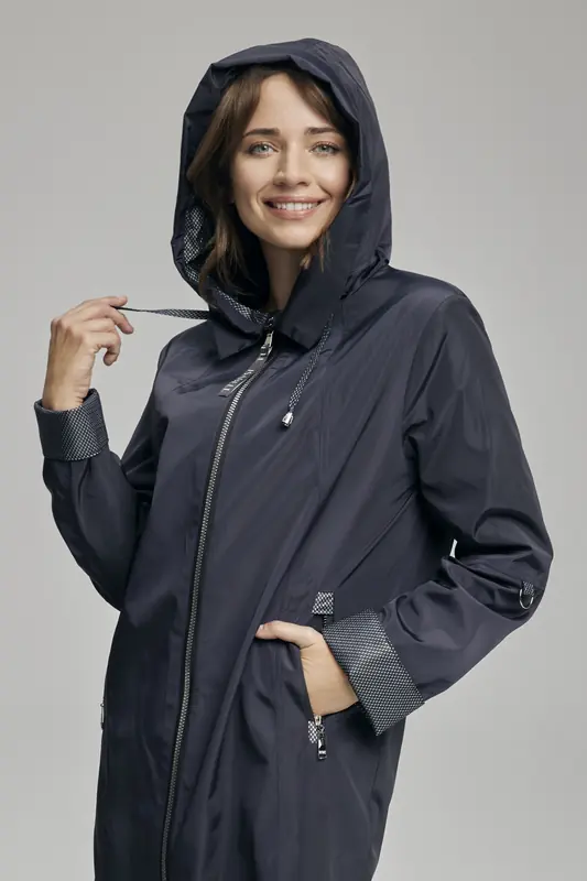 Alicja, parka przejściowa w kolorze granatowym, ujęcie 3